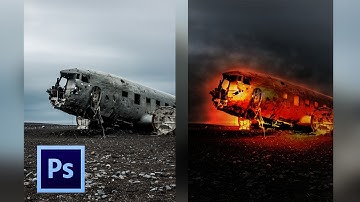 Aeroplane crash Photoshop Effets  Photoshop Manipulation