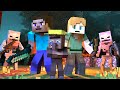 Alex steve vs skeleton army  minecraft animation