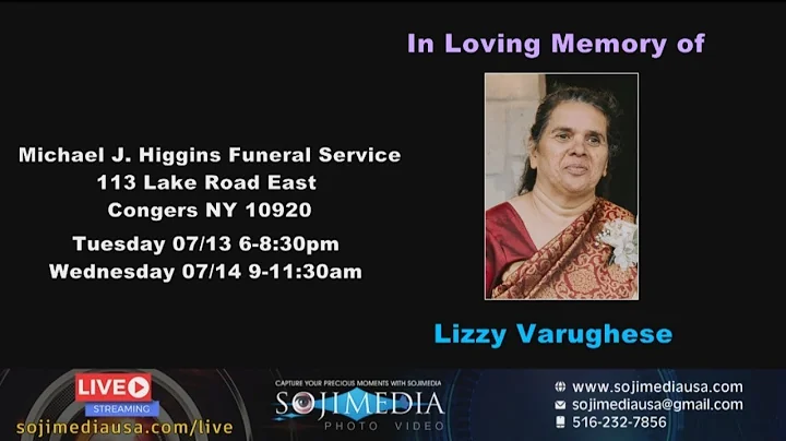 IN LOVING MEMORY OF LIZZY VARUGHESE