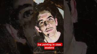 live painting in class sessions.....how is looking ? #artlovers #art #painting #artistclass #shorts