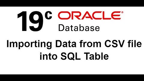 Importing data from CSV files in SQL tables