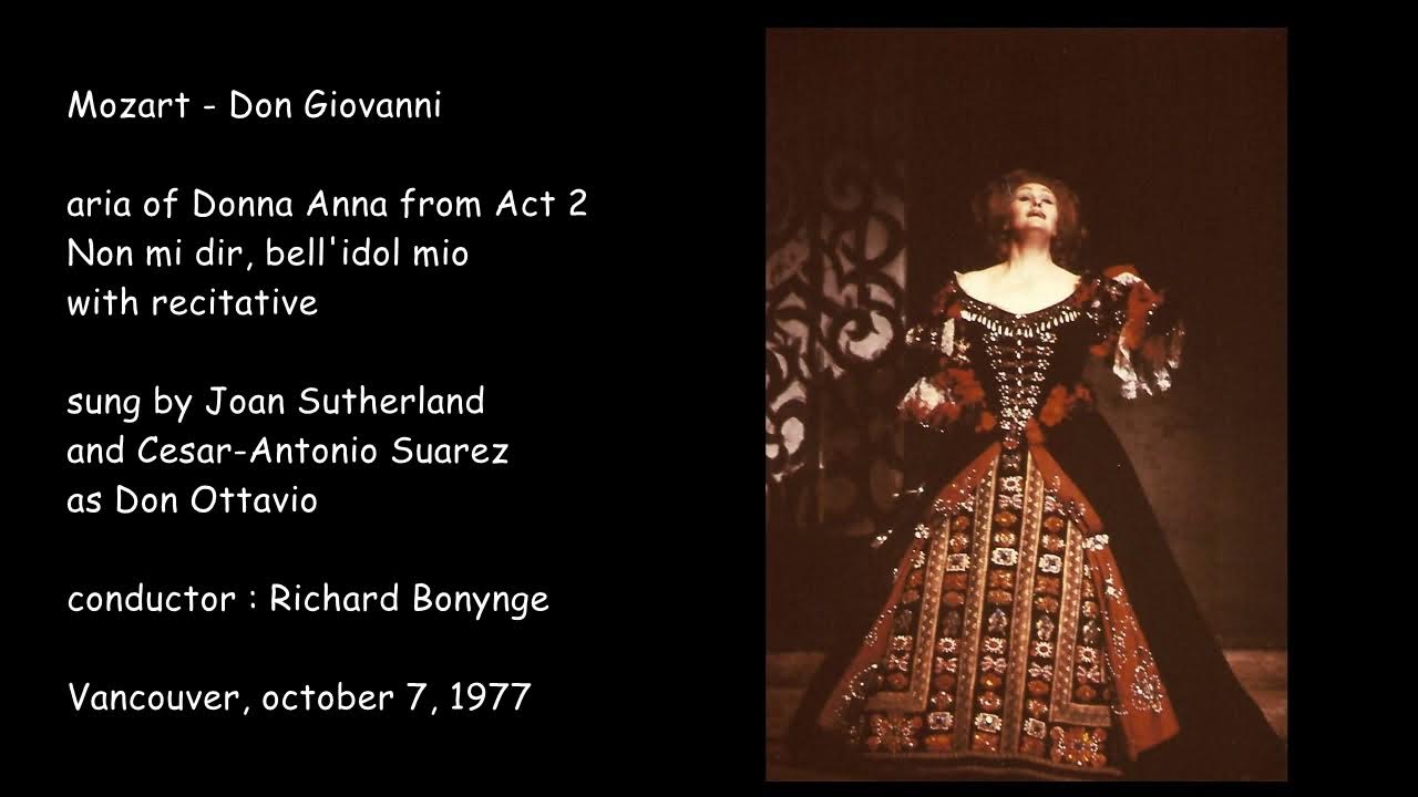 Mozart Don Giovanni aria of Donna Anna Non mi dir bell'idol mio
