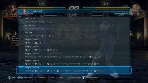 Negan command list move list TEKKEN 7 Season 3