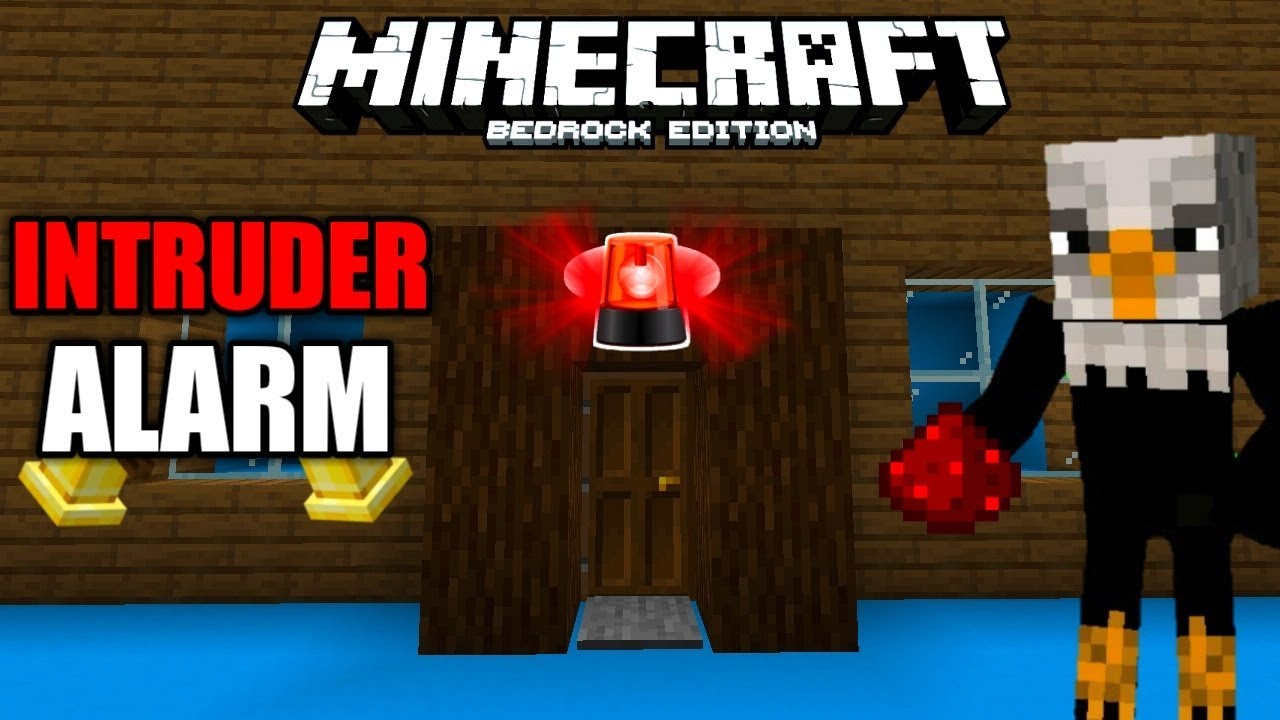 🦅 How To Make Simple Intruder Alarm Minecraft Bedrock YouTube