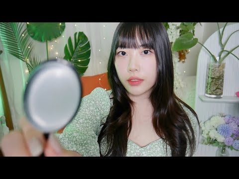 ASMR 메이크업 퍼프가게 롤플레이 💚 (톡톡톡 단어반복, 후시녹음, 퍼프소리가득)