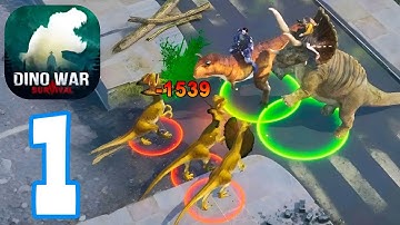 Dino War Survival - Chapter 1,2,3 - Gameplay Walkthrough Part 1 , ANDROID, iOS