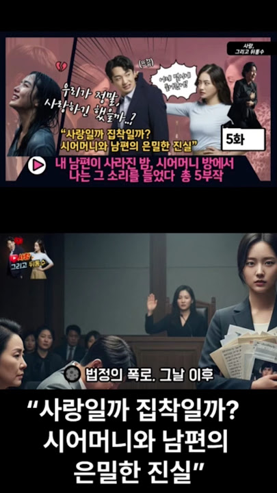 “사랑일까 집착일까 시어머니와 남편의 은밀한 진실”
