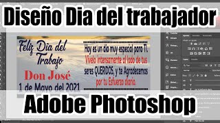 Diseño día del trabajador | Adobe Photoshop 2020 screenshot 3