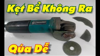 Cách tháo đá cắt bị bể mở không ra dễ nhất/ Máy cắt sắt cầm tay/ đá cắt