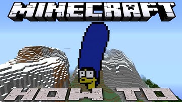 Minecraft ~8 Bit~ HOW TO : Marge Simpson ~Simpsons~ ( Tutorial ) /W Killerkev