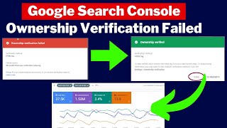 Google Search Console ownership verification failed | How To FIX | add website google search console