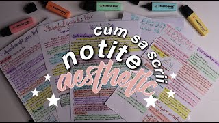 cum sa iei NOTITE frumoase// how to take aesthetic notes