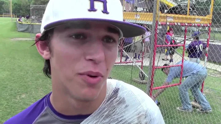 Hahnville's Austin Perrin on hiscomplete game over...