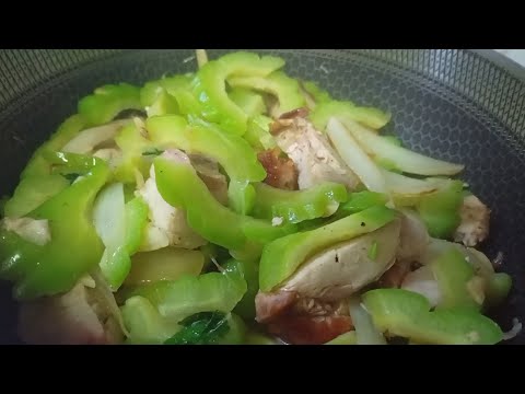 Left over food,I stir fry w bitter gourd!