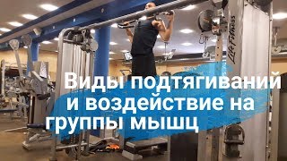 Виды подтягиваний и воздействие на группы мышц