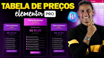 Como Criar Tabela de Preços com Elementor Pro - Tutorial Completo