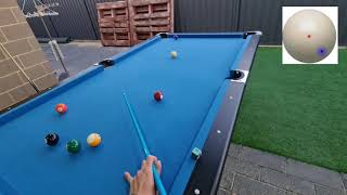 7 ft. foldable pool table 9-ball runout practice