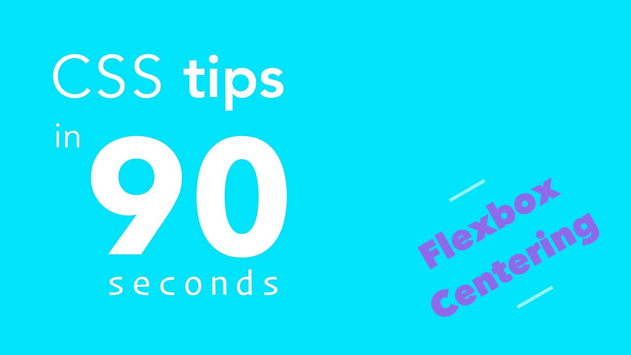 CSS Tips in 90 Seconds - Center Align with Flexbox - YouTube