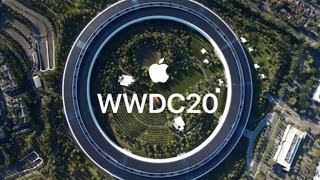 WWDC Apple keynote event starting and ending scenes .
