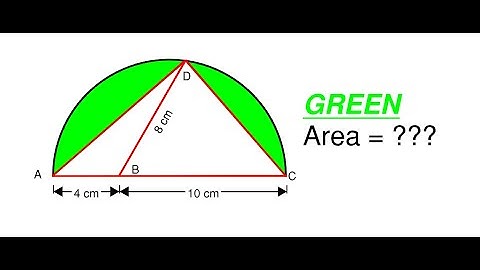 Can You Find the Green Area of This Semicircle? Test Your Math Skills Part 29
