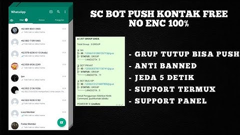 SC BOT PUSH KONTAK VIA ID || FREE NO ENC 100% || ANTI BANNED ||LinsBotz
