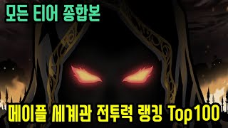 메이플스토리 세계관 전투력 강한 순위 Top100 종합본