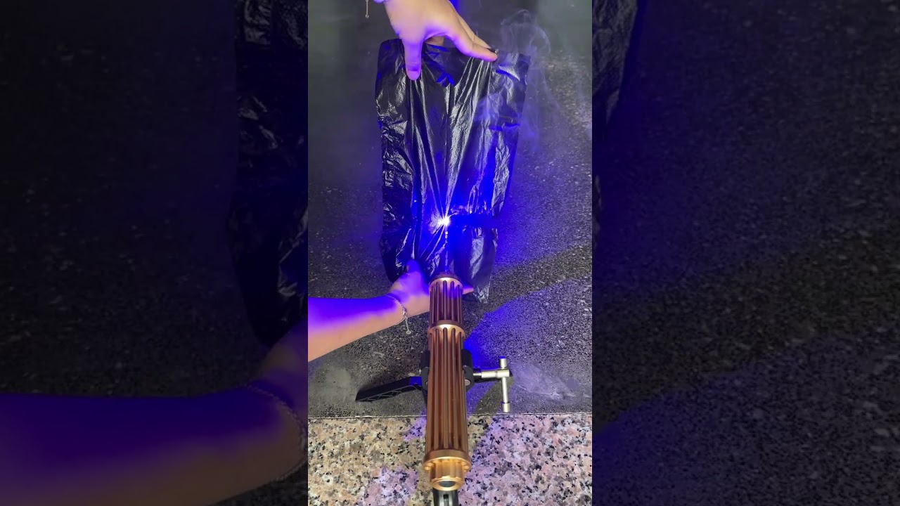 Blue Laser Cutter Melts Plastic Instantly!🔥 | Powerful Laser Pen Test