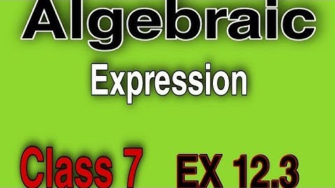 Q 1, Ex 12.3 | Algebraic Expressions | Chapter 12 | Maths Class 7th | NCERT |