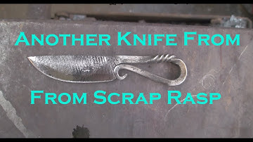 Knife made from scrap of farriers rasp.