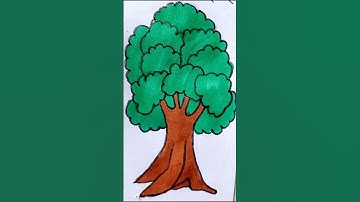 How to draw a Tree 🌲🌲#viral #art #creativeartemoji#artandcraft #tree #trending #shorts #drawing #new