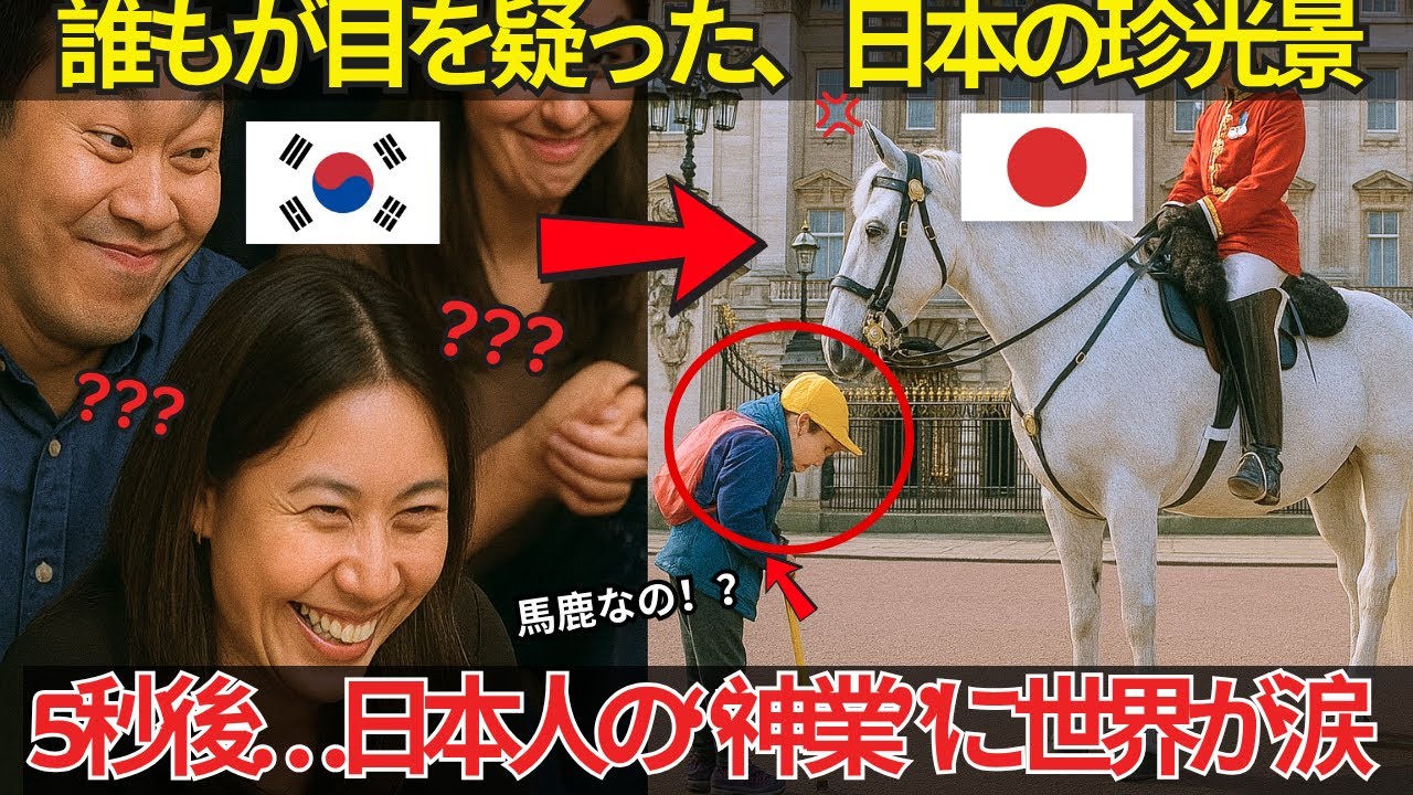【海外の反応】イギリス近衛兵の馬が、一人の日本人小学生にだけ見せた“奇跡の行動”。偶然テレビに映ったその瞬間に、世界が衝撃を受けた！