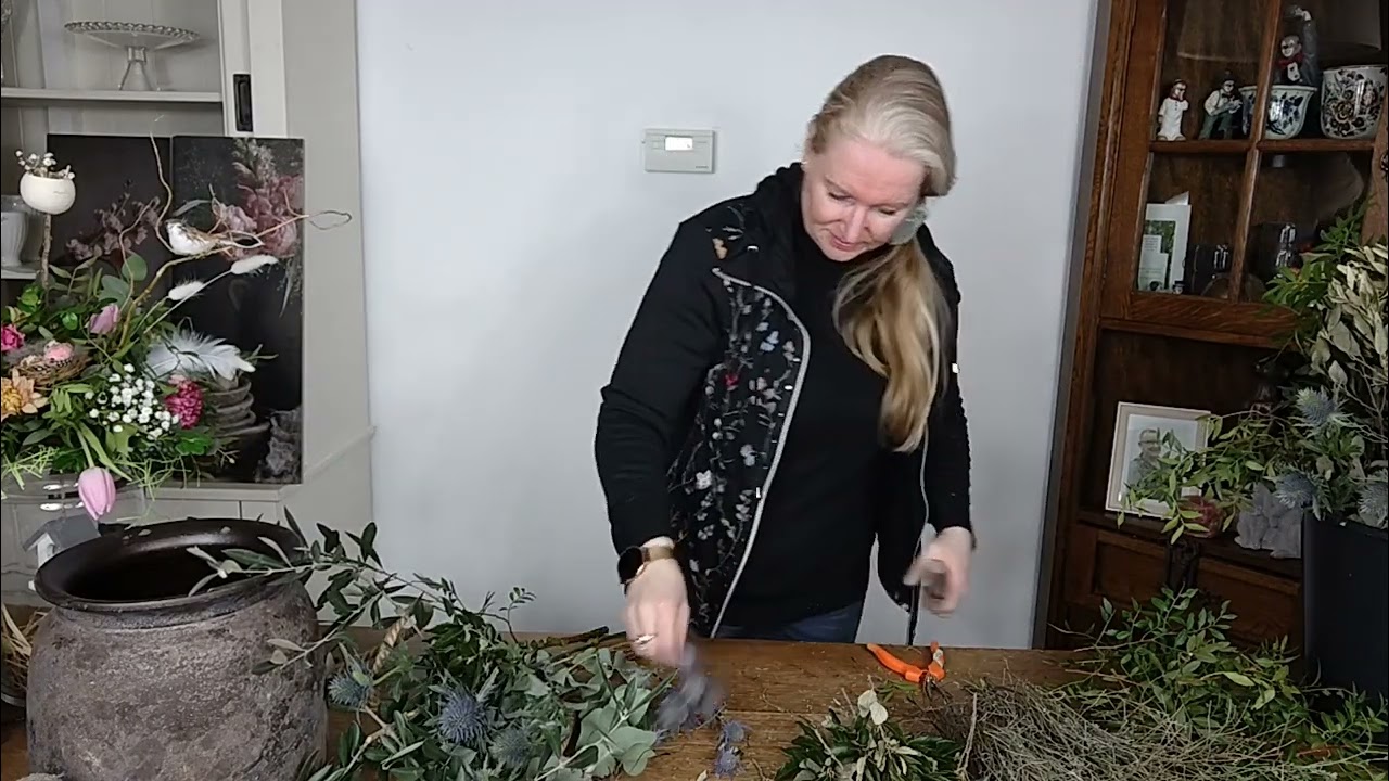 Toef of festoen maken workshop diy bloemschikken