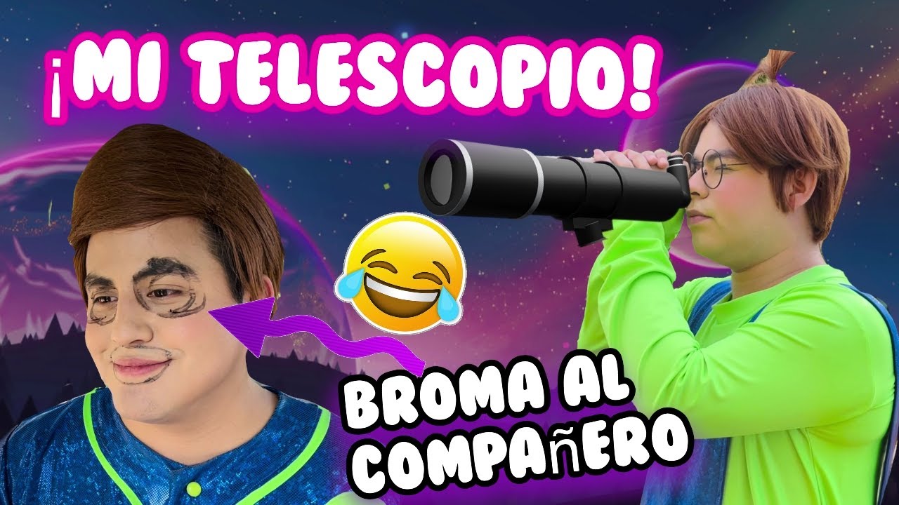 MEME TIENE UN TELESCOPIO / MANCHÉ LA CARA DEL COMPAÑERO / BROMA CON PINTURA / LAS TRAVESURAS DE MEME