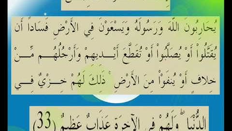 القران الكريم سورة المائدة الأية 33.wmv