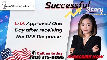 L-1A Approved One Day after receiving the RFE Response