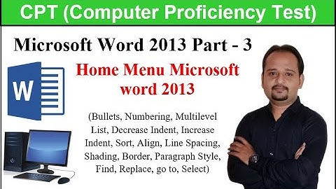 MICROSOFT WORD 2013 PART 3 | માઇક્રોસોફ્ટ વર્ડ ૨૦૧૩ પાર્ટ ૩ | CPT (Computer Proficiency Test) GSSSB