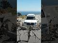 “Land Cruiser V8 Falls Off a Collapsing Ocean Road! 😱” #car #shorts