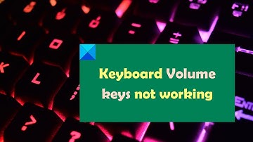 Keyboard Volume keys not working in Windows 11