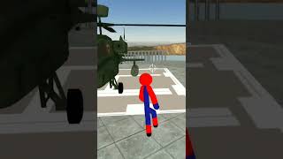 Amazing Spider-Stickman Rope Hero # Military Helicopter - #android Gameplay #shortvideo screenshot 4