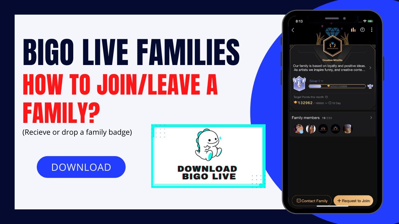 BIGO LIVE FAMILIES| HOW TO JOIN OR LEAVE A FAMILY| STEP BY STEP