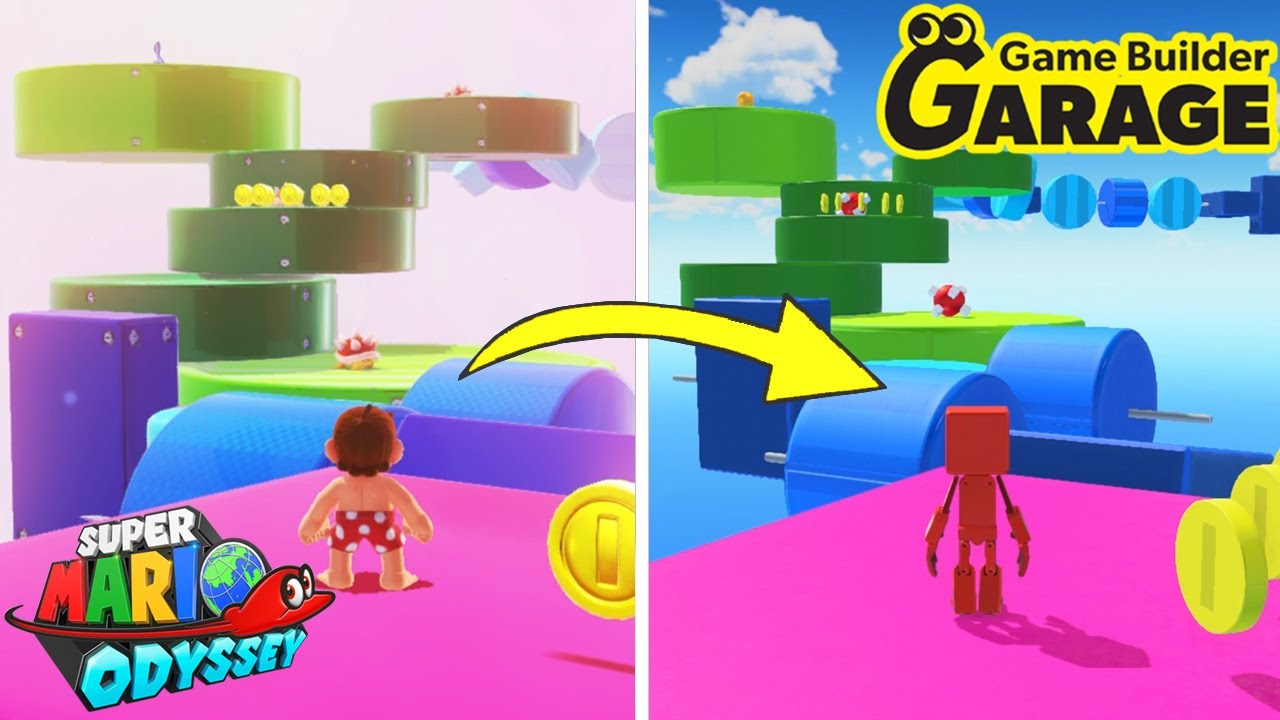 Super Mario Odyssey Level Recreated in Game Builder Garage YouTube