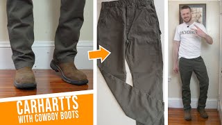 DOES IT WORK?? Carhartt Work Pants with Cowboy Boots