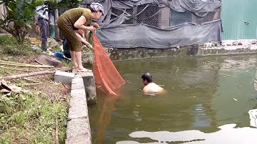Vợ Quăng Chài Chồng Lặn Bắt Cá Và cái Kết gỡ Rô Phi Mỏi Tay -part 67