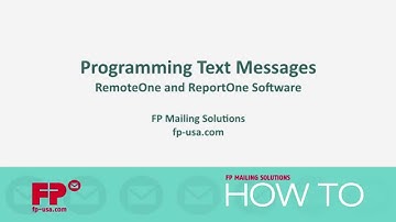 Program Text Messages in RemoteOne/ReportOne Software for PostBase