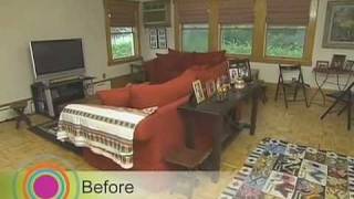 Home Loft Concepts TV Stand HGTV: Living Room Redesign - Peruvian Fun Room