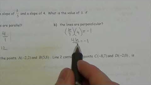 Slopes of Parallel and Perpendicular Lines   Lesson