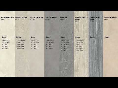 Керамограніт травертин бежевий 120х60 Mirage Elysian Travertini Misty EY11, видео 1