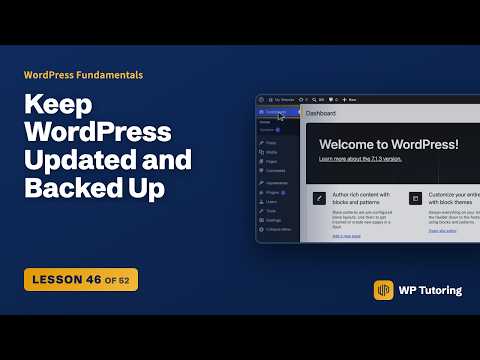 Keep WordPress Updated and Backed Up | WordPress Training
