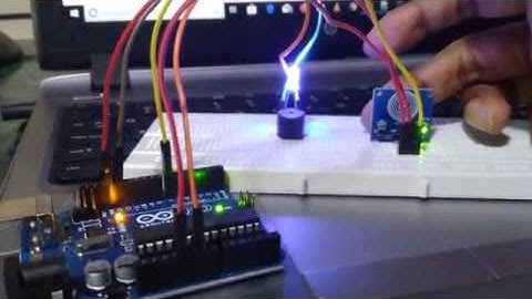 Interfacing an LED, A Buzzer and a Capacitive TTP223 Touch Sensor with Arduino Uno