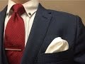 ポケットチーフ折り方解説動画。(パフドスタイル)パーティ必須！